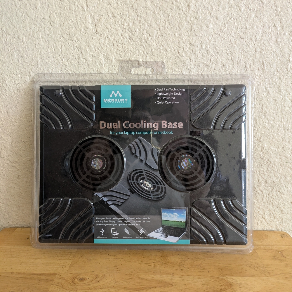 Black Dual Cooling Base for Laptops